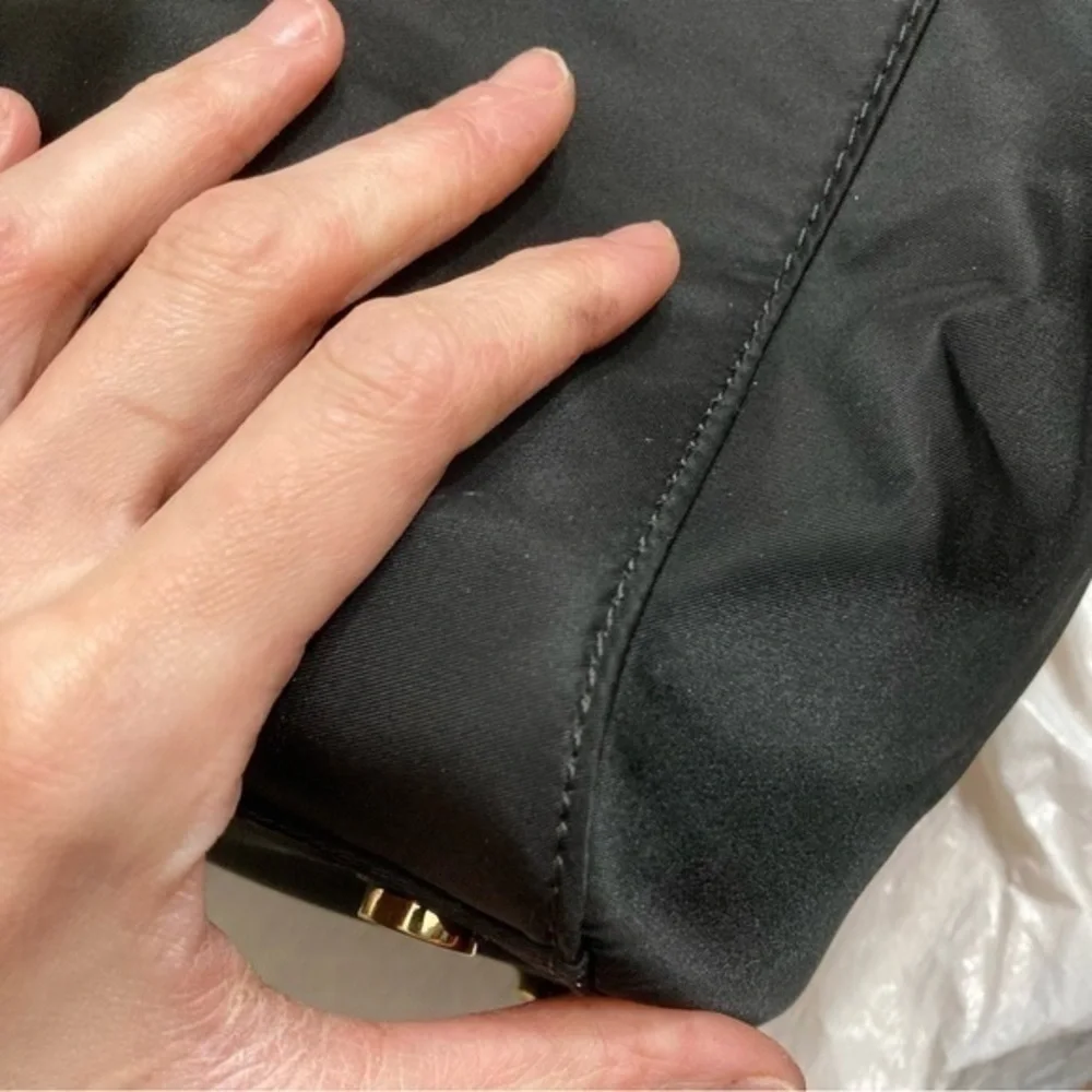 Michael kors black nylon tote bag